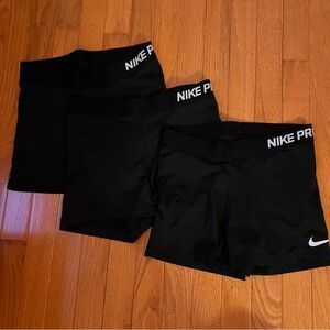 NEW Nike Pro Black Athletic Shorts spandex bundle